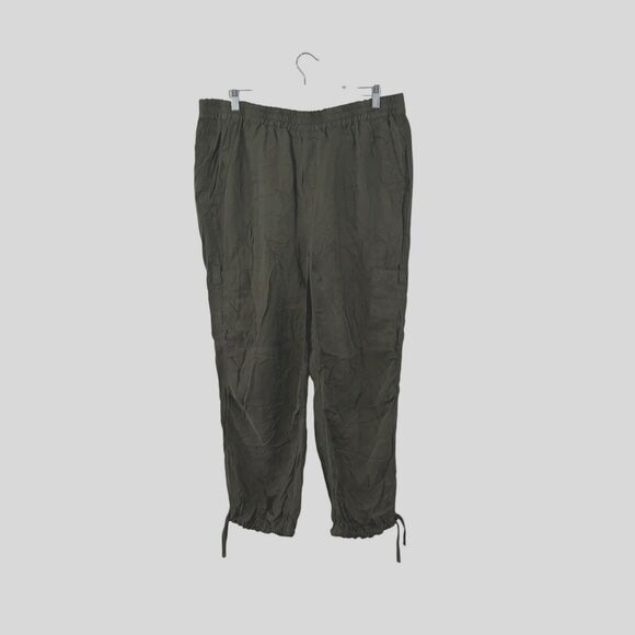 Johnny Was Pants - Johnny Was Biya X-Large Cargo Pants Elastic Waist Cupra Rayon Womens